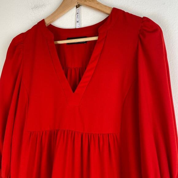 Tuckernuck Kenzo Dress Size XS Red Mini Long Sleeve Pomander Place - Picture 10 of 16